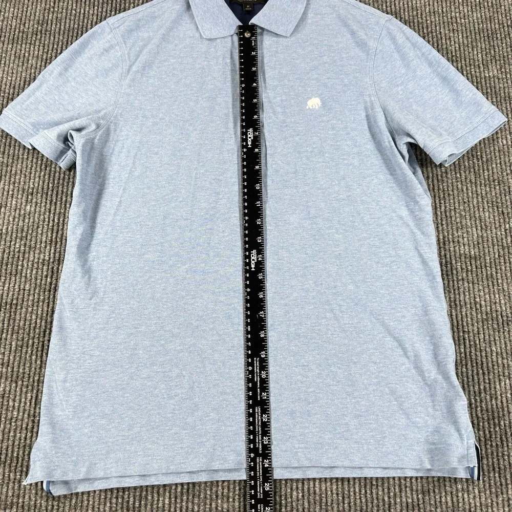 Banana Republic Polo Shirt Mens Medium‎ Blue Short Sleeve Classic Preppy